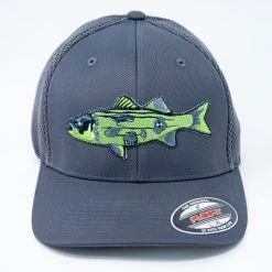Hats J&H Tackle Zombie Striped Bass Flexfit Hat